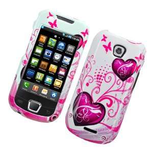  Purple Hearts with Pink Butterfly Samsung I5800 Galaxy 3 