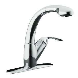 KOHLER K 6352 CP Avatar Single Control Pullout Kitchen Sink Faucet 