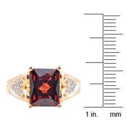 Michael Valitutti 14k Gold Rhodolite Garnet and Diamond Accent Ring 