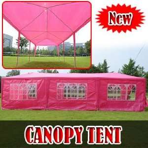  Outdoor Patio 10x30 Pink Wedding Canopy Party Tent With 8 