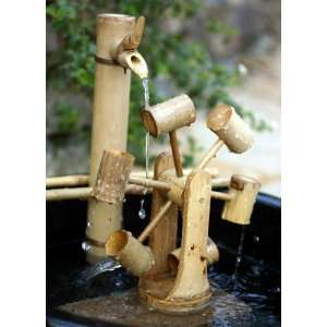 Bamboo Water Wheel, Fountain Accessory (8 Inch)