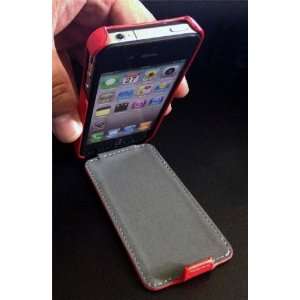  Red Flip Protective Case Cover for iPhone 4S 4   with Free 