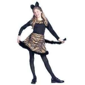  Girls Little Cat Costume Cute Animal Print Costume Dress 