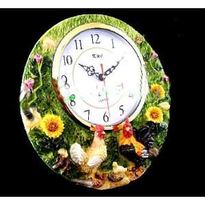 WALL ROOSTER CLOCK, HANGING CLOCK 3DIMENTIONAL ROOSTER 