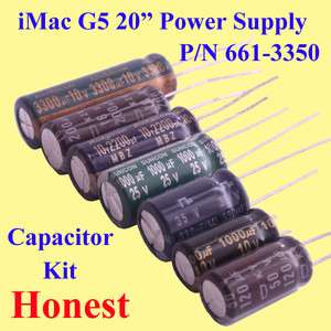 Apple iMac G5 20Power Supply P/N 661 3350 Capacitor Repair Kit x10pcs 