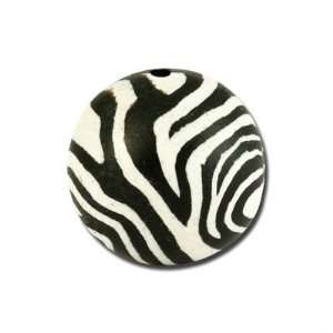  14mm Zebra Print Round Handmade Clay Beads Arts, Crafts & Sewing