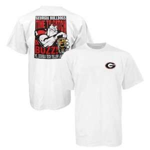   Bulldogs vs Georgia Tech White Catch a Buzz T shirt