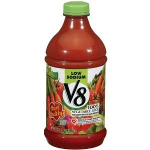 V8 Red 100% Vegetable Juice Low Sodium   12 Pack  Grocery 