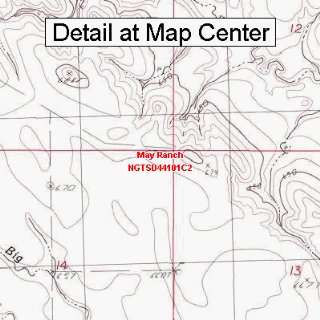 USGS Topographic Quadrangle Map   May Ranch, South Dakota (Folded 