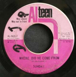 Northern Soul 45 SUNDAY on ALTEEN Aint Got No Problems/Where Did He 