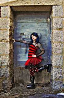 Cyber Fairy Cosplay Red Black TuTu Tulle Skirt Dance  