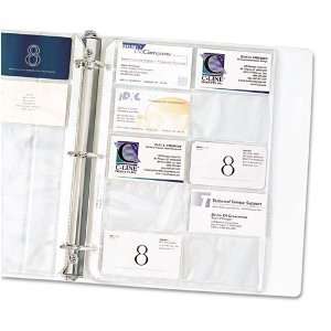  C Line  Business Card Binder Pages, 20 3 1/2 Cards per 