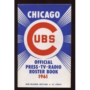  1961 Chicago Cubs Press TV Radio Roster Media Guide EM 