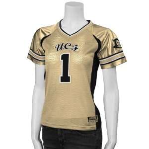  UCF Knights #1 Ladies Gold Football Jersey Sports 