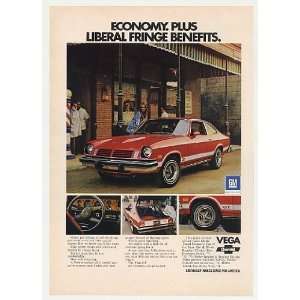  1974 Chevy Vega GT Economy Plus Fringe Benefits Print Ad 