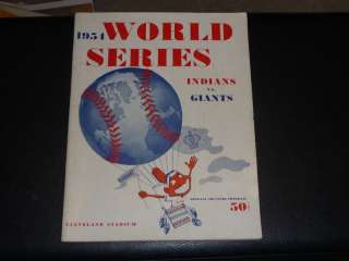 ORIGINAL 1954 INDIANS WORLD SERIES PROGRAM  