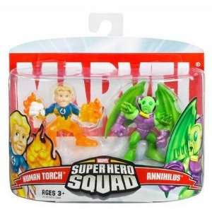  Marvel Super Hero Squad Human Torch & Annhilus Toys 
