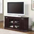 Coaster Corner TV Stand with Two Doors in Rich Cherry Finish