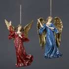 KSA Pack of 6 Red and Blue Religious Angel Christmas Ornaments 6.5