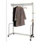 Alba One Shelf Coat Rack, Umbrella Holder, Chrome, Gray