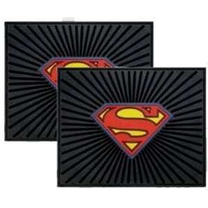  2 Utility Rubber Floor Mats   Superman Classic Red and 