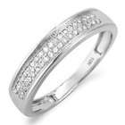  Collection 10k White Gold Round Diamond Ladies Anniversary 