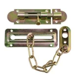 Pit Bull Heavy Duty Combination Door Chain & Dead Bolt Lock Set at 