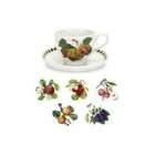 Portmeirion Pomona Earthenware Breakfast Cups and Saucers, Set of 6