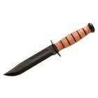 Ka Bar 1251 Short USMC Straight Knife with Leather Sheath
