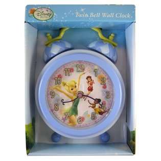   Disney Fairies Twin Bell Tinkerbell Wall Clock   Tinkerbell Clock