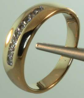 14k yellow gold .24ct diamond wedding band ring vintage  