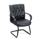 Boss Button Tufted Mid Back Guest Chair In Black