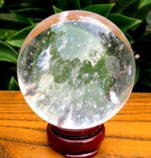 Ball white clear quartz crystal Sphere dia80 mm +stand  