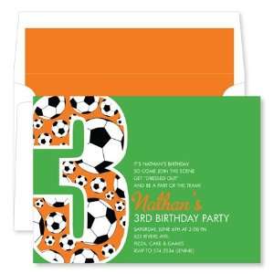 Noteworthy Collections   Invitations (Soccer Number Green 