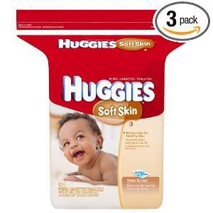  Huggies Soft Skin Baby Wipes, Refill, 184 Count Pack (Pack 