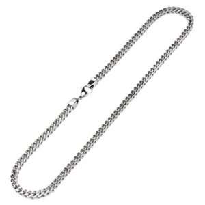   Inch 7mm Spikes 316L Stainless Steel Square Chain Cross Link Necklace
