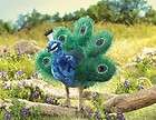 Folkmanis Puppets SMALL PEACOCK Plush Hand Puppet ~NEW~  