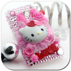 Hello Kitty 3D Bling Crystal Hard Back Case For Huawei Ascend II 2 