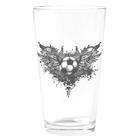 Artsmith Inc Pint Drinking Glass Soccer Ball With Angel Wings