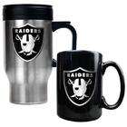   Products Oakland Raiders Travel Mug & Ceramic Mug Set   Primary Logo