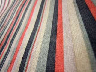 Dm08 Per Meter Black Orange Stripe Velvet Sofa/Cushion Cover Fabric 