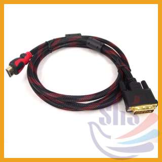 NEW Gold DVI male to HDMI Cable for PC HDTV LCD PS3  