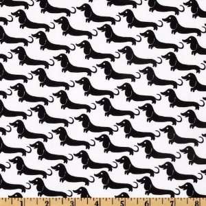 44 Wide Michael Miller Rouge et Noir Weiner Dogs Ivory Fabric By The 