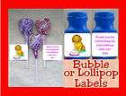Doctor Nurse Birthday Party Lollipop Bubble Labels Tags Personalized 