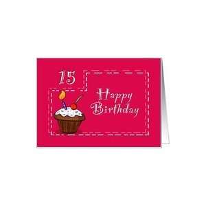    Celebration Cupcake   15th Birthday Card Card Toys & Games