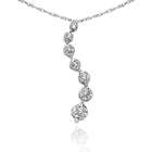 Katarina 10K White Gold 1/10 ct. Diamond Journey of Love Curve 