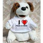 shopzeus plush stuffed dog puppet with i love peek a