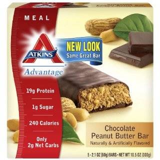 Atkins Advantage Caramel Chocolate Nut Roll, 1.6 oz. bars, 5 Count Box 
