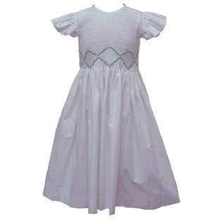 Peachy Kids Girl Mint Diamond Pattern Cotton Dress (7 10) 