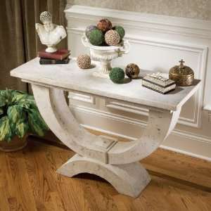   French Moderno Arch of Stone Luxury Table Console